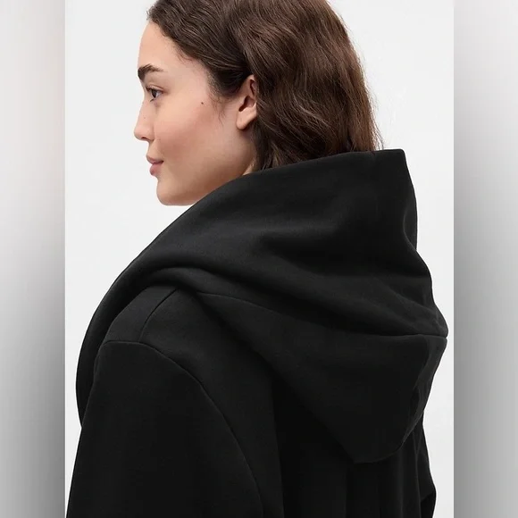 Viral GAP x BÉIS Collab Black Oversized Blanket Jacket Belted Coat L/XL - Picture 4 of 11